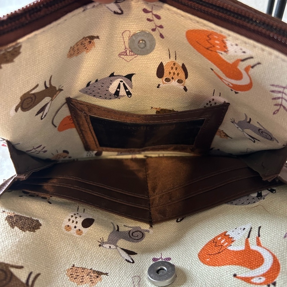 Animal Print Crossbody Bag with Brown Accents - Picture 7 of 7